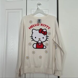HELLO KITTY SANRIO LICENSED CREAM GRAPHIC SWEATSHIRT SIZE XSMALL DAISY